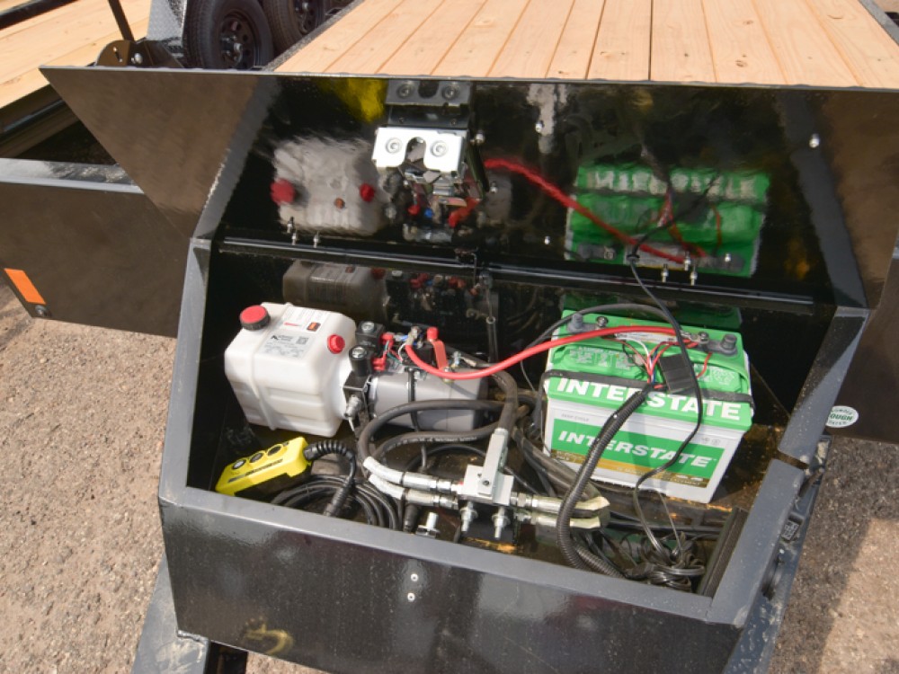 83"x22' 14K Power Tilt Equipment Trailer w/Hydraulic Jack Gallery Photo 5