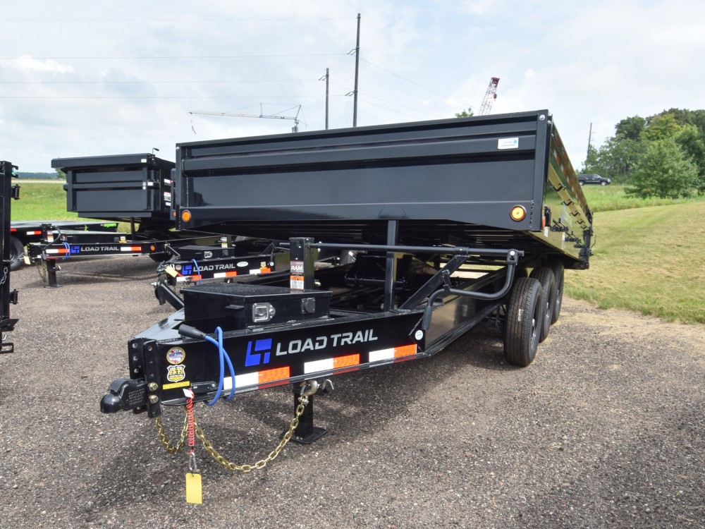 96"x16' Tri-Axle 21K Deckover w/18" Fold-Down Sides Dump Trailer Gallery Photo 1