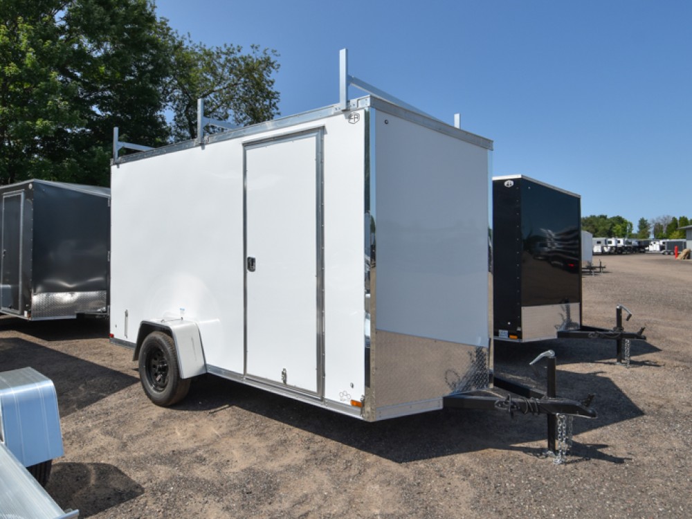ULAFT 6'x12' Enclosed Cargo Trailer w/Ladder Racks Gallery Photo 1