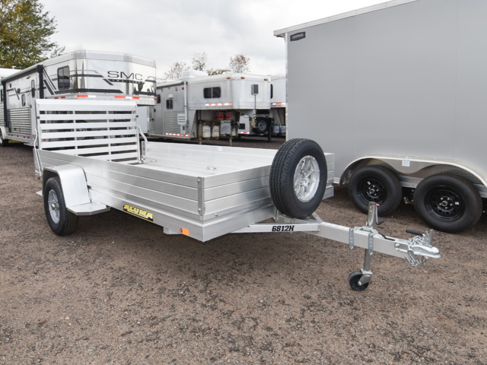 6812H Aluminum Utility Trailer w/12" Solid Sides, Aluminum Spare & Mount Gallery Photo 1