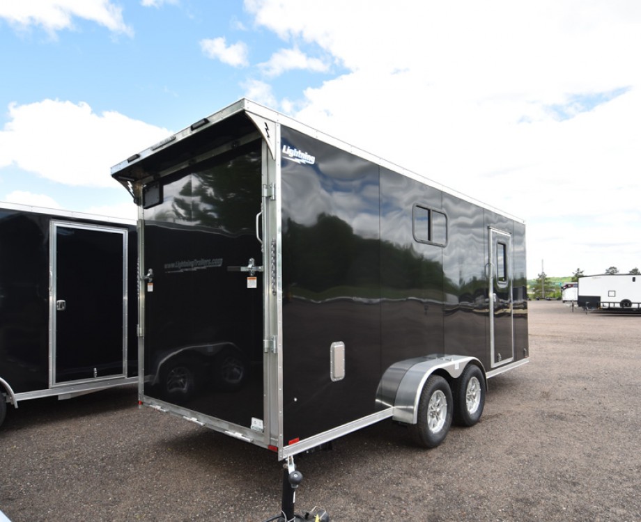 7'x18' Enclosed Cargo Trailer w/Windows Gallery Photo 2
