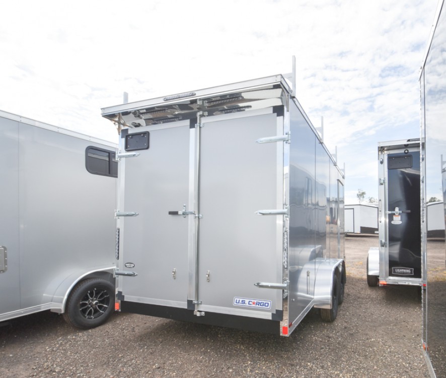 ULAFT 7'x16' Enclosed Cargo Trailer w/Ladder Racks Gallery Photo 2