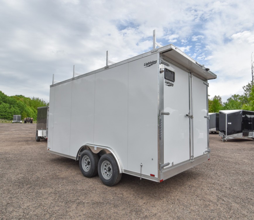 8.5'x16' Enclosed Cargo Trailer w/Ladder Racks Gallery Photo 3