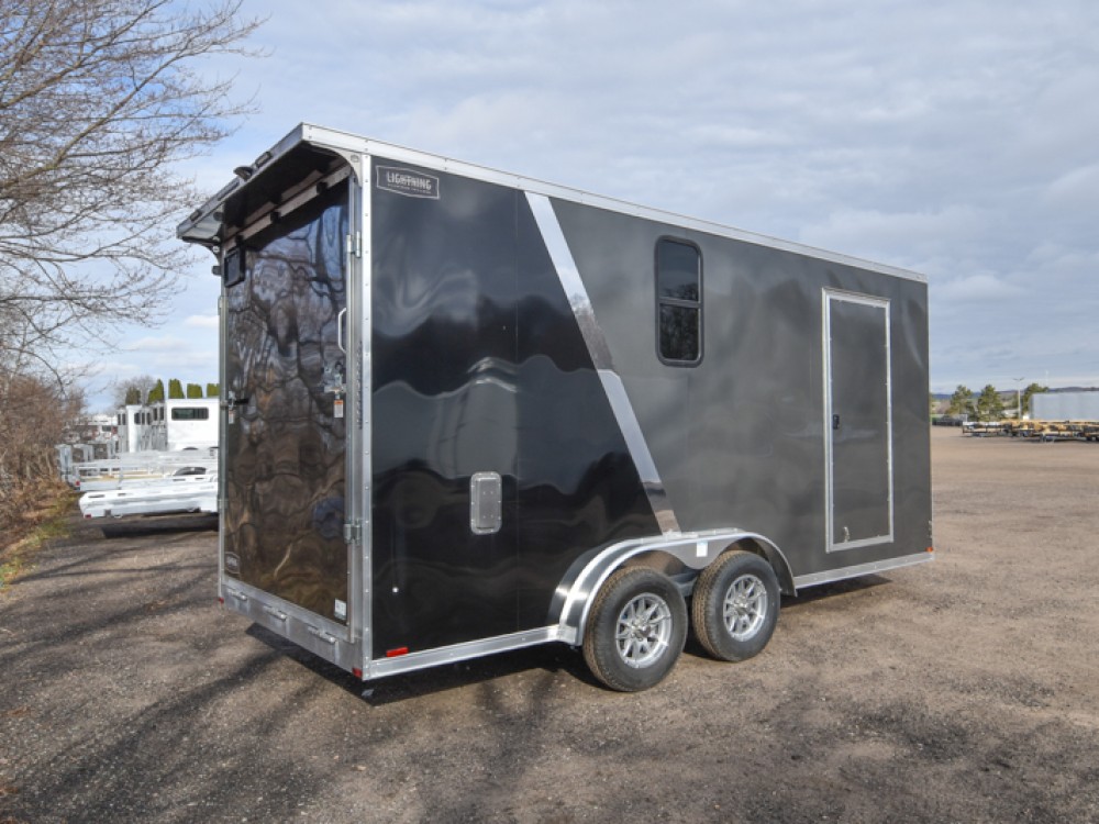 LTF 7.5'x16' Enclosed Cargo Trailer w/Windows & Insulation Gallery Photo 2