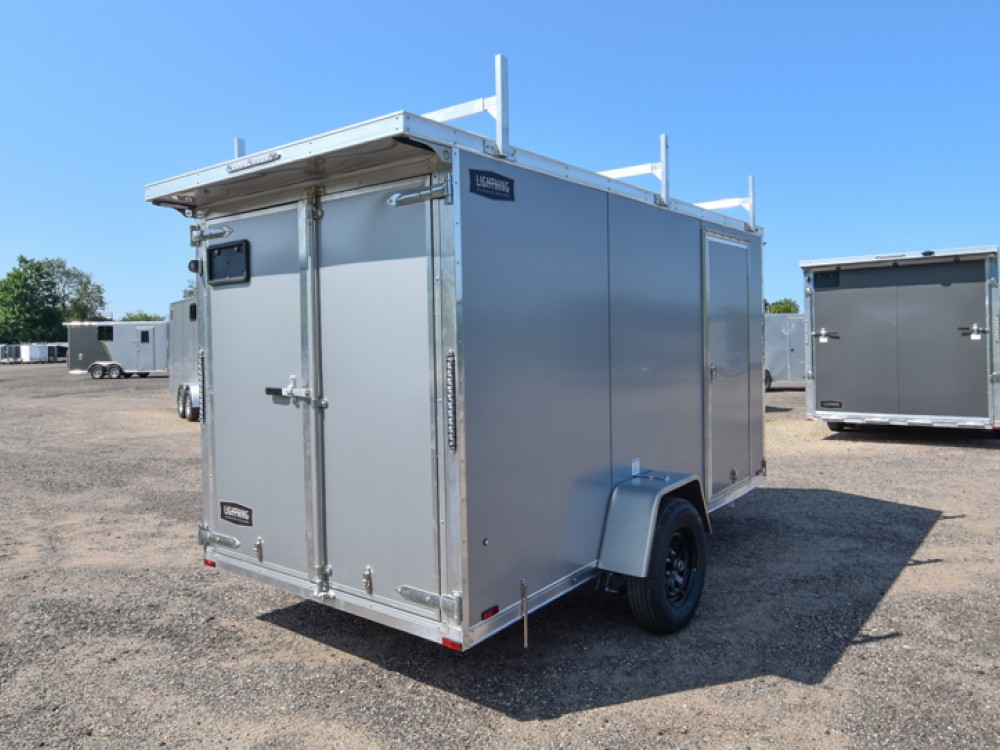 LTF 6'x12' Aluminum Enclosed Cargo Trailer w/Ladder Racks Gallery Photo 2