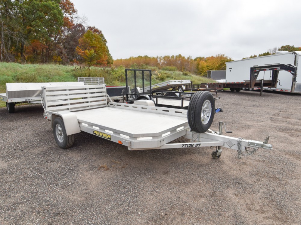 Aluma 7712HBT w/Aluminum Spare Utility Trailer Gallery Photo 1
