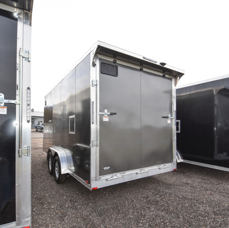 7.5'x21' Drive In/Out Snowmobile/UTV Enclosed Trailer Gallery Photo 3