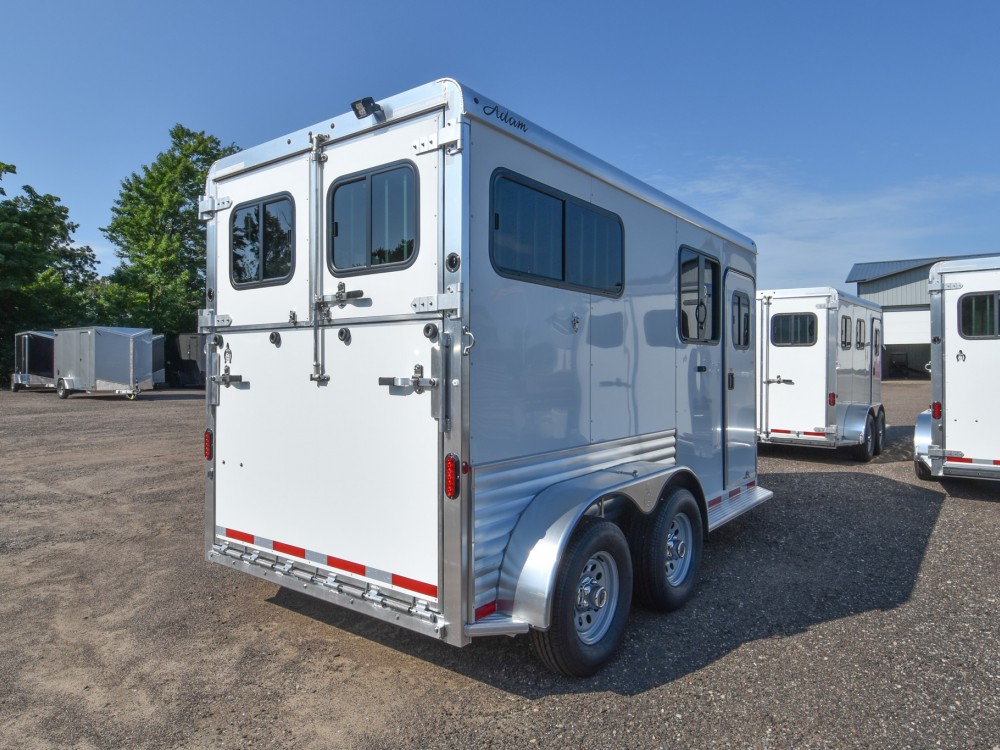Julite 2 Horse Straight Load Horse Trailer Walk Thru w/Mangers Gallery Photo 3