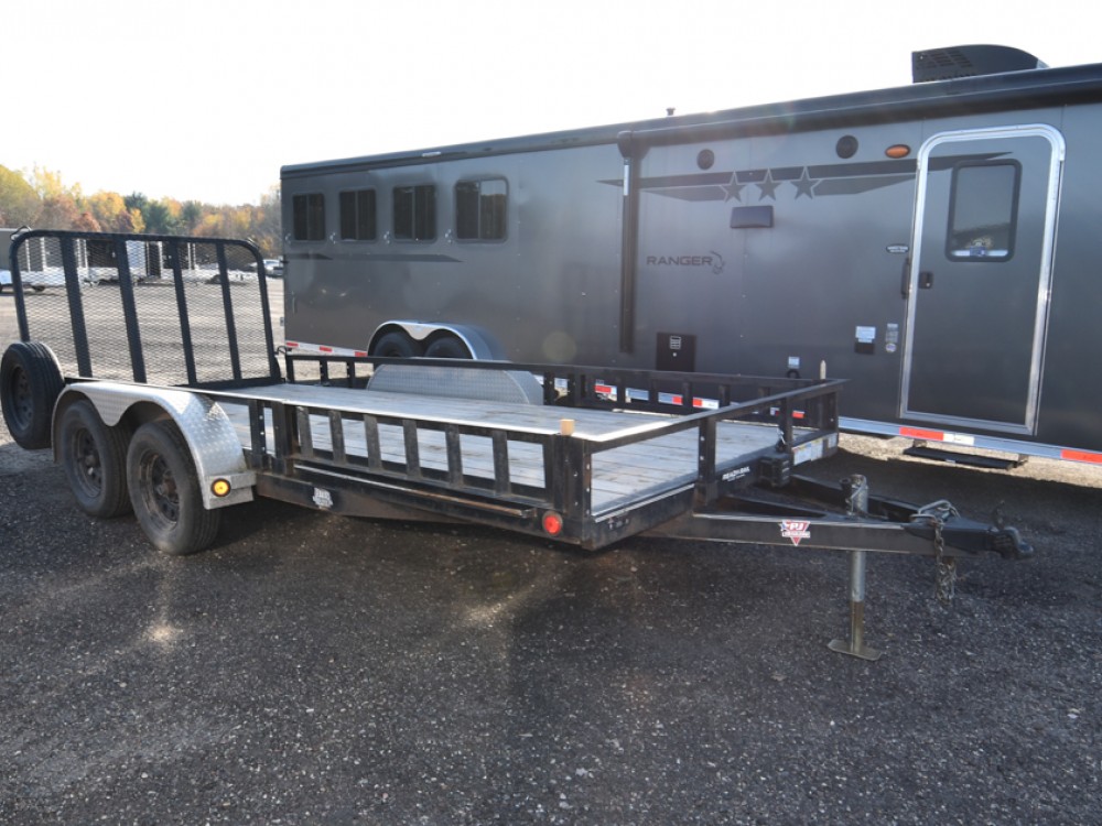 PJ 83"x16' 7K ATV/UTV Trailer w/Side Rail Ramps Gallery Photo 2