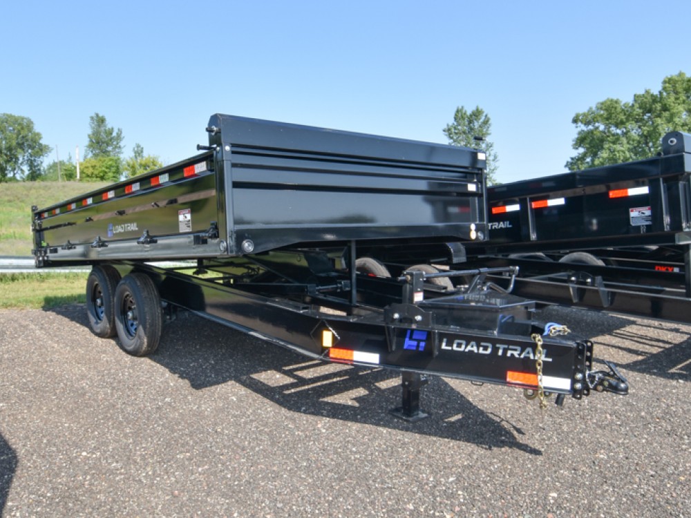 96"X16' 14K Deckover Dump Trailer w/Fold-Down Sides & 7 Gauge Floor Gallery Photo 1