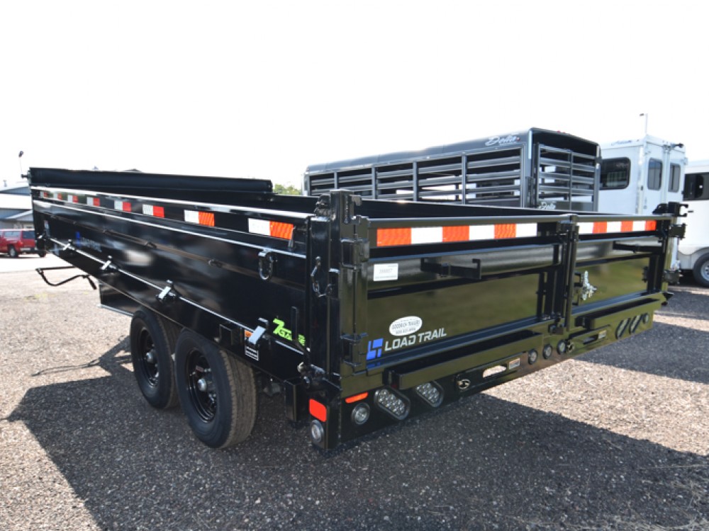 96"X16' 14K Deckover Dump Trailer w/Fold-Down Sides & 7 Gauge Floor Gallery Photo 3
