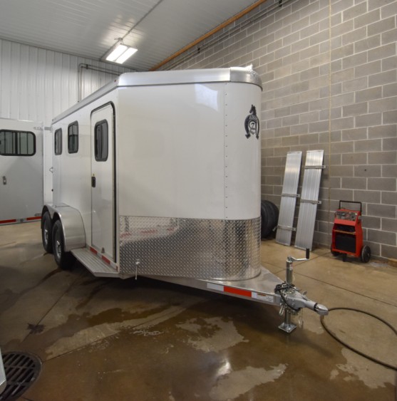 Adam Trailers Rustler 2 Horse Slant Aluminum Horse Trailer Trailer ...