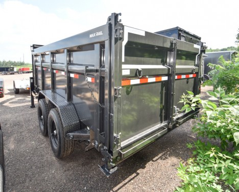 83"x14' w/48" Sides & Telescopic Cylinder Gooseneck Dump Trailer Preview Photo 2