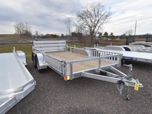 82"x14' w/HD Package, SRR & Bi-Fold Ramp Aluminum ATV/Utility Trailer Photo