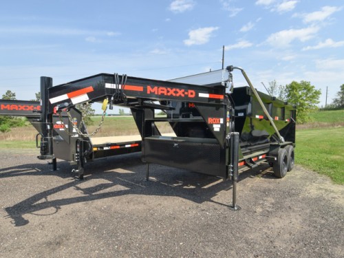 ROX 83"x14' w/4' Bin Gooseneck Roll-Off Trailer Photo