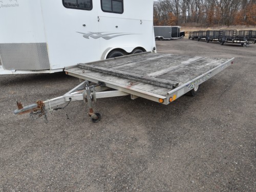 99"x10' Sled Bed Tilt Snowmobile Trailer Preview Photo 2