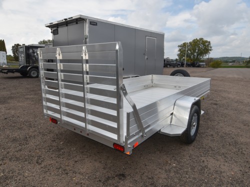 6812H Aluminum Utility Trailer w/12" Solid Sides, Aluminum Spare & Mount Preview Photo 2