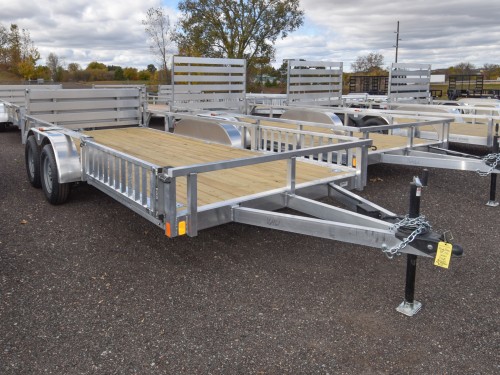 82"x16' w/HD Package, SRR & Bi-Fold Ramp Aluminum ATV/Utility Trailer Photo
