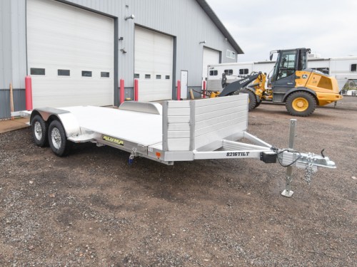 8216 7K Tilt w/Rock Guard Aluminum Car Hauler Trailer Photo