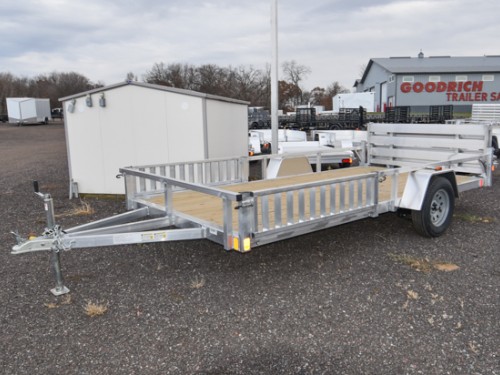82"x14' SA w/HD Package & Bi-Fold Gate Aluminum ATV/Utility Trailer Photo