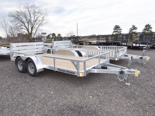 82"x14' w/HD Package & Bi-Fold Ramp Aluminum Utility Trailer Photo