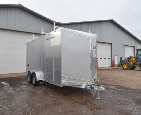 7'x16' Enclosed Cargo Trailer w/Ladder Racks Photo