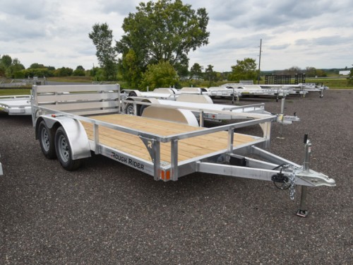 82"x14' w/HD Package & Bi-Fold Ramp Aluminum Utility Trailer Preview Photo 1