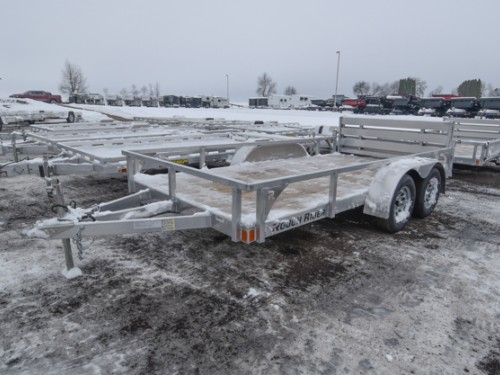 82"x14' w/HD Package & Bi-Fold Ramp Aluminum Utility Trailer Photo