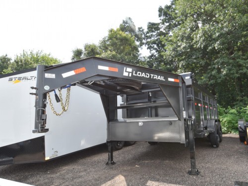 83"x14' w/48" Sides & Telescopic Cylinder Gooseneck Dump Trailer Photo