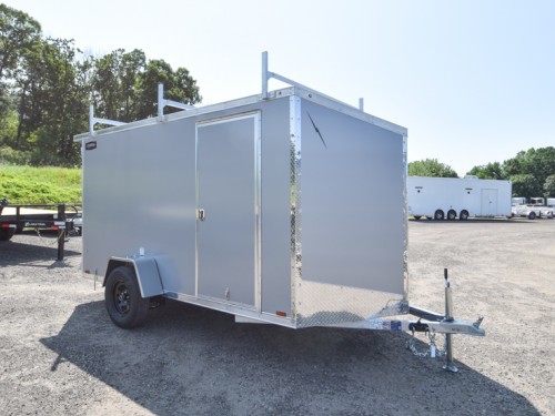 LTF 6'x12' Aluminum Enclosed Cargo Trailer w/Ladder Racks Preview Photo 1