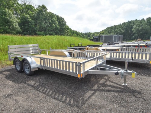 82"x16' w/HD Package, SRR & Bi-Fold Ramp Aluminum ATV/Utility Trailer Preview Photo 1