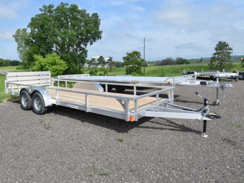 82"x20' w/HD Package & Bi-Fold Ramp Aluminum Utility Trailer Photo