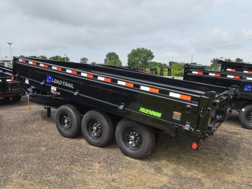 96"x16' Tri-Axle 21K Deckover w/18" Fold-Down Sides Dump Trailer Preview Photo 2