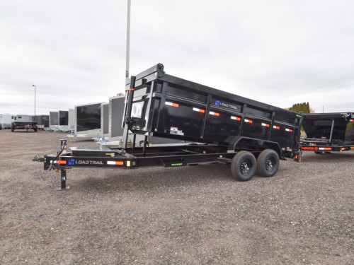 DL 83"x16' 14K w/Telescopic Hoist & 48" Sides Dump Trailer Photo