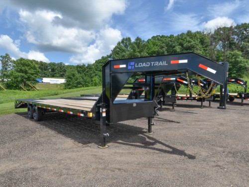 GP 102"x23+5' Dove 16K Low-Pro Gooseneck w/MAX Ramps Equipment Trailer Photo