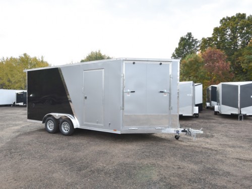 7.5'x21' Drive In/Out Snowmobile/UTV Enclosed Trailer Photo