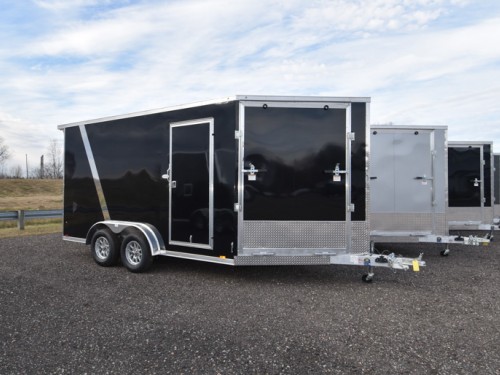 7.5'x19' Drive In/Out Snowmobile/UTV Enclosed Trailer Photo