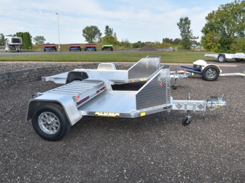 MC1F Folding Aluminum Motorcycle Trailer Photo