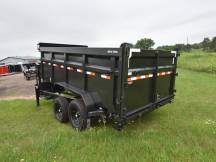 83"x14' w/48" Sides & Telescopic Cylinder Gooseneck Dump Trailer Photo Thumbnail 2
