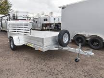 6812H Aluminum Utility Trailer w/12" Solid Sides, Aluminum Spare & Mount Photo Thumbnail 1