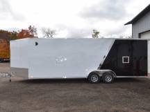 7.5'x29' (24'+5' V) Snowmobile/UTV Enclosed Trailer Photo Thumbnail 4