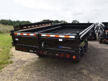 96"x16' Tri-Axle 21K Deckover w/18" Fold-Down Sides Dump Trailer Photo Thumbnail 3