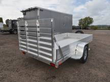 6812H Aluminum Utility Trailer w/12" Solid Sides, Aluminum Spare & Mount Photo Thumbnail 2