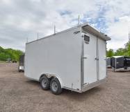 8.5'x16' Enclosed Cargo Trailer w/Ladder Racks Photo Thumbnail 3