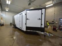 7.5'x29' (24'+5' V) Snowmobile/UTV Enclosed Trailer Photo Thumbnail 1