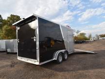 7.5'x21' Drive In/Out Snowmobile/UTV Enclosed Trailer Photo Thumbnail 2
