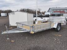 82"x14' SA w/HD Package & Bi-Fold Gate Aluminum ATV/Utility Trailer Photo Thumbnail 1