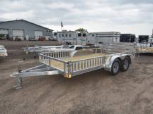 82"x14' w/HD Package, SRR & Bi-Fold Ramp Aluminum ATV/Utility Trailer Photo Thumbnail 1