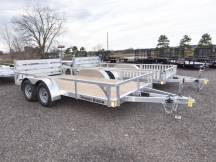 82"x14' w/HD Package & Bi-Fold Ramp Aluminum Utility Trailer Photo Thumbnail 1