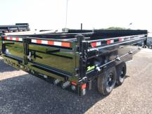 96"X16' 14K Deckover Dump Trailer w/Fold-Down Sides & 7 Gauge Floor Photo Thumbnail 2